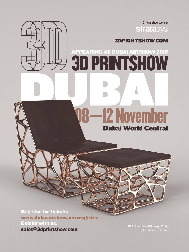 Dubai 3D PrintShow featuring Emmanuel Touraine's Gaudi Chair for Ventury
