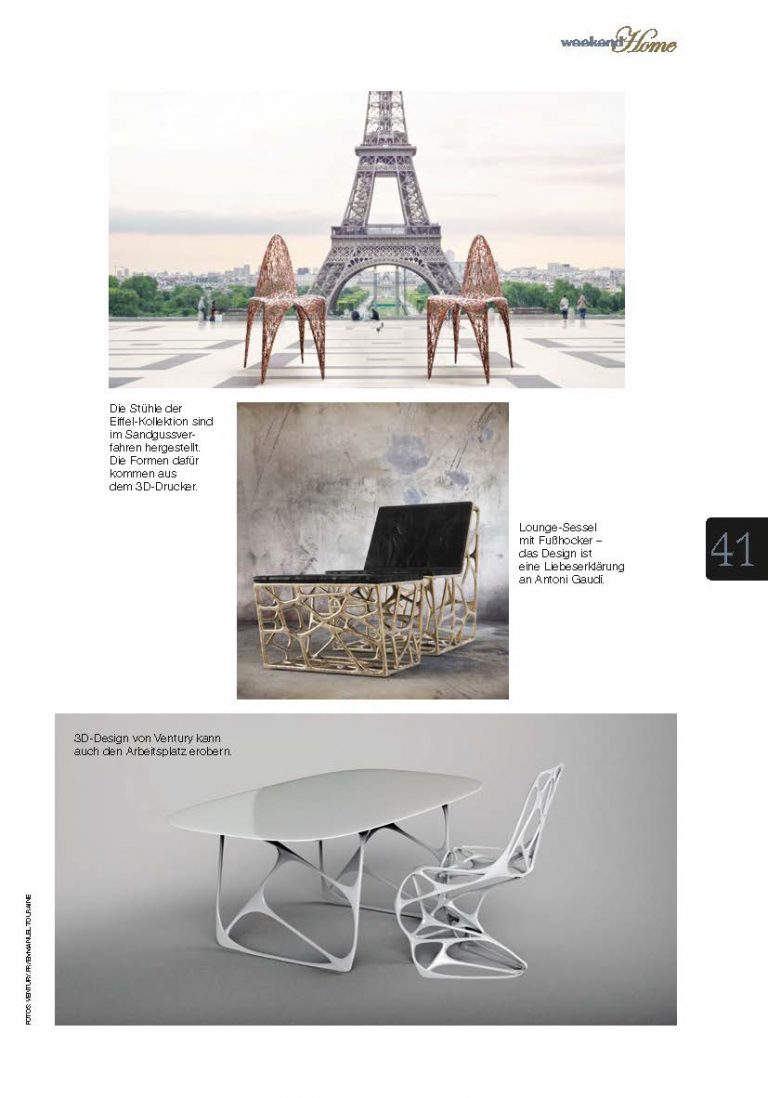 WeekEndHome Mag featuring Emmanuel Touraine's designs for Ventury