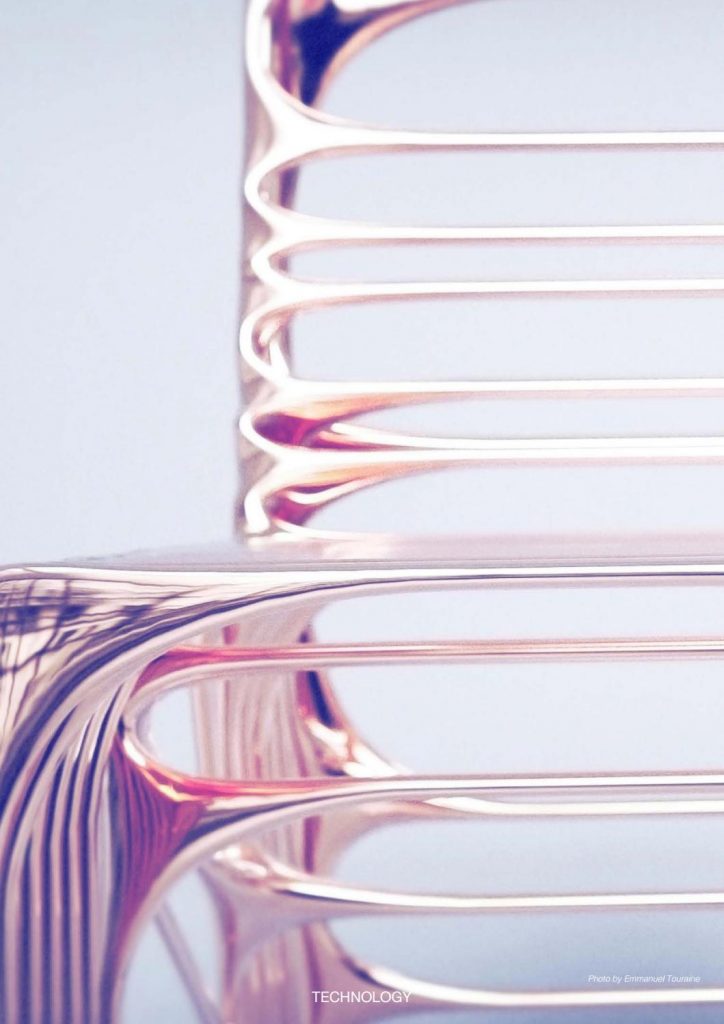 OKO! Magazine about 3D printing featuring Ventury's Gaudi 02 chair designed by Emmanuel Touraine
